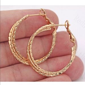New gold layer twist earrings